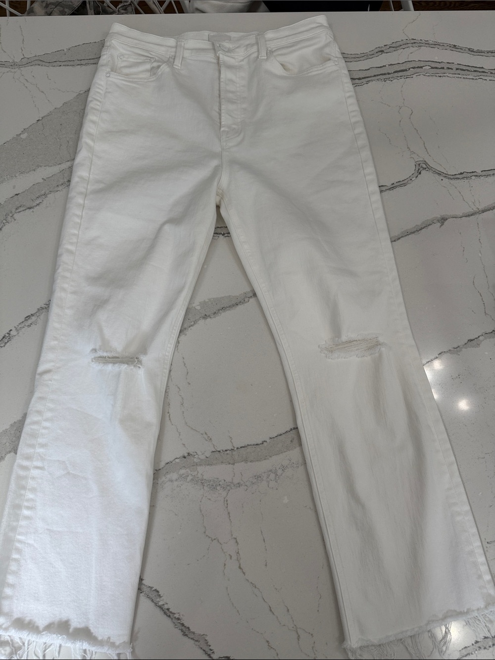 Mother The Tripper Ankle Fray White  Jeans  Jeans | 32